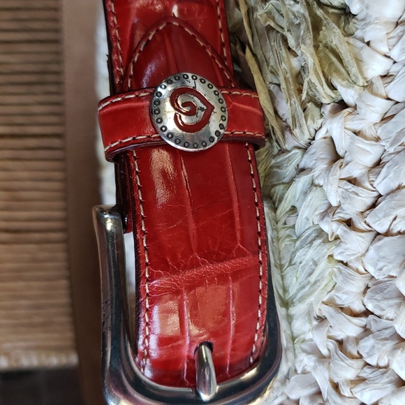 Brighton Accessories - Vintage Brighton leather and fabric heart & B belt, size 30